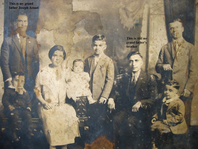 Isaac Shaker and 2 of his brothers Akl (far right) and Joseph (far left)
Joseph, Josephine, Simon and Mitchell Shaker
