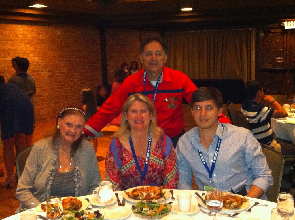 Tom Abraham with wife Susan, their son Anthony Abraham, Susans mother Noreen