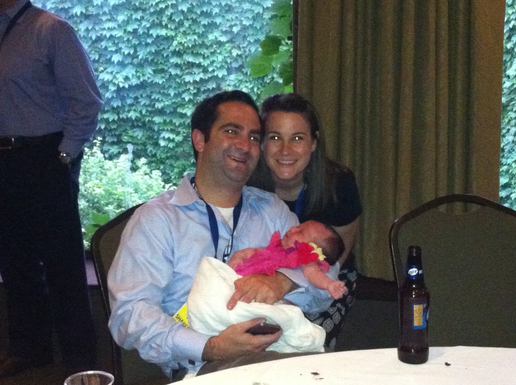 Joe Jr and Val Shaker with the youngest attendee Lillian