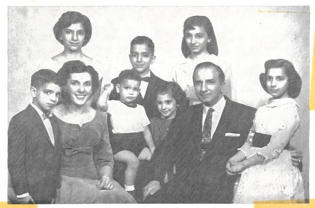 Judge Mitchell Shaker Campaign literature (L to R) Peggy, Mitch Jr, Mary Alice, Tom, Aunt Mary, Chris, Patricia, candidate Mitch and Kathy (with a K)