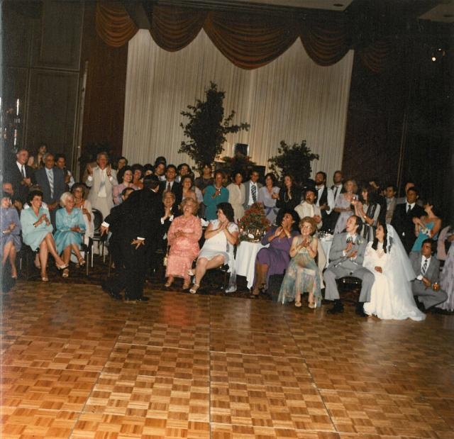 Joseph Shaker likey likey at Cathy & Bob Breit wedding 1981
