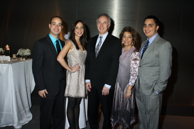 The Breit Family: Bob, Cathy, Benjamin, Hannah, and Jeremy at Amanda Shakers wedding